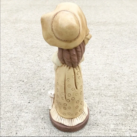 Vintage 70’s girl with hat and umbrella figure southern belle - Picture 6 of 9